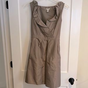 J.Crew taffeta sleeveless ruffled dress
